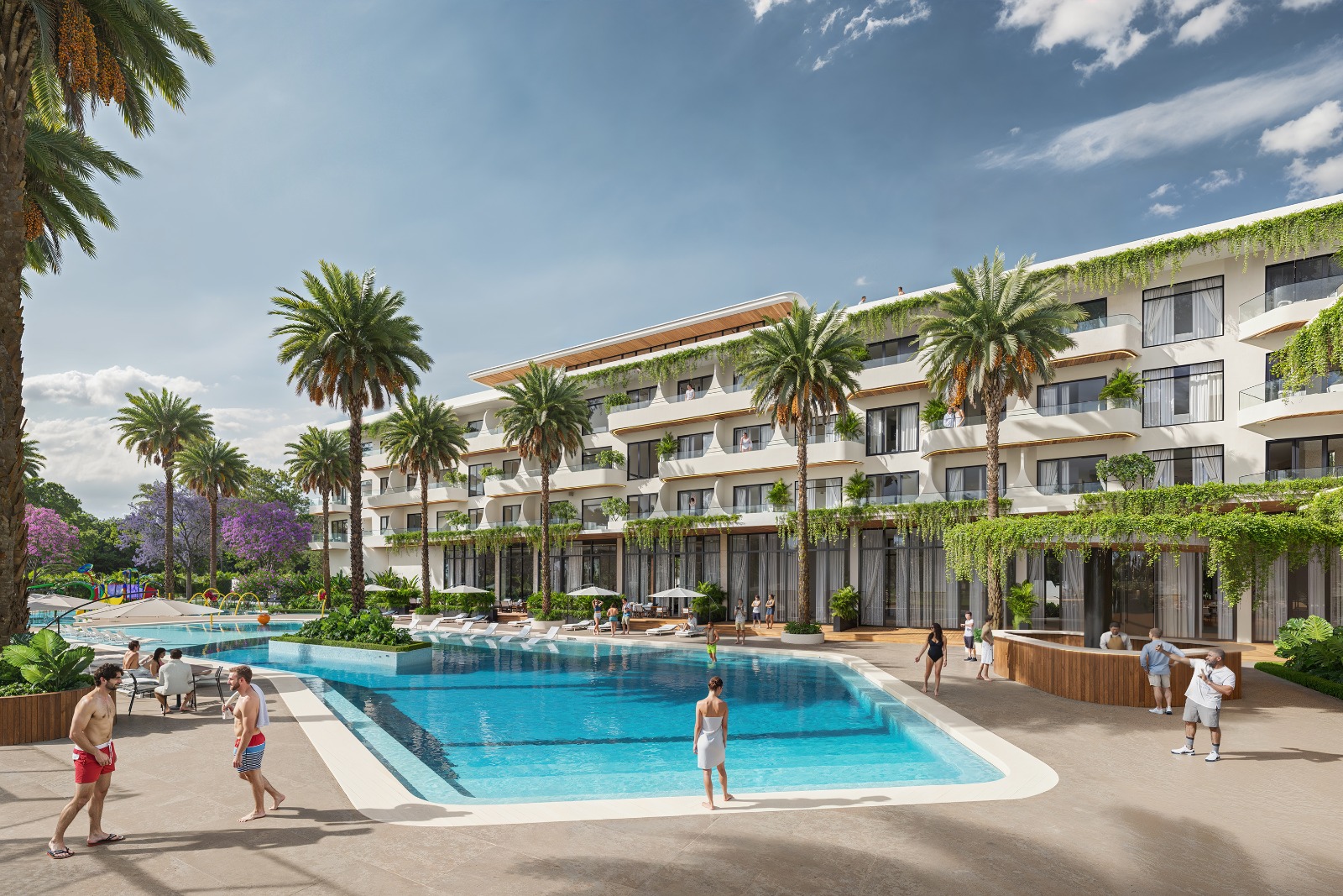 Piscina y fachada NOMAD